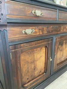 Antique Eastlake solid wood sideboard buffet hutch dresser cabinet