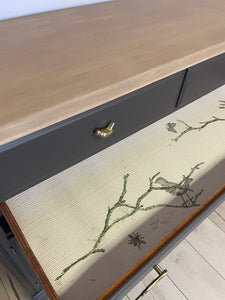 Modern farmhouse solid wood dresser cabinet sideboard buffet change table storage
