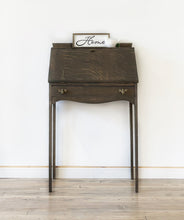 Load image into Gallery viewer, Antique solid wood desk entryway storage cabinet