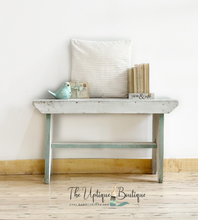 Load image into Gallery viewer, Farmhouse chic rustic entryway bench kitchen seating