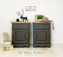 Load image into Gallery viewer, Cottage chic solid wood nightstands side tables end tables