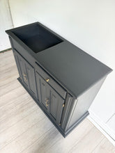 Load image into Gallery viewer, Modern farmhouse solid wood dry sink sideboard buffet cabinet hutch coffee station hutch