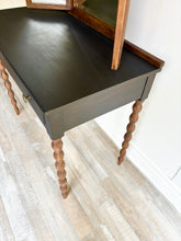 Load image into Gallery viewer, Antique solid wood vanity desk entryway table storage