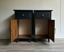 Load image into Gallery viewer, Woodland cottage chic solid wood nightstands side tables end tables storage