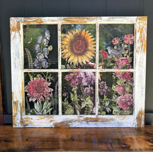 Antique salvaged decor window