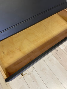 Modern vintage chic solid wood secretary drop down desk entryway table storage