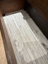 Load image into Gallery viewer, Antique solid wood entryway kitchen storage bench pew seating