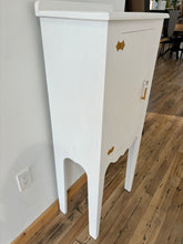 Load image into Gallery viewer, Cottage chic solid wood tall cabinet storage