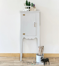 Load image into Gallery viewer, Cottage chic solid wood tall cabinet storage