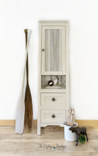 Load image into Gallery viewer, Cottage chic solid wood tall cabinet hutch storage