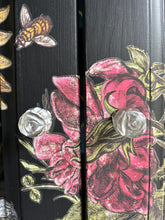 Load image into Gallery viewer, Solid wood botanical chic narrow storage cabinet