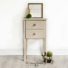 Load image into Gallery viewer, Cottage chic solid wood side table nightstand storage