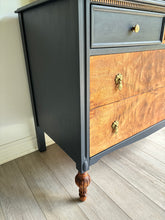 Load image into Gallery viewer, Antique solid wood dresser sideboard buffet credenza nursery storage