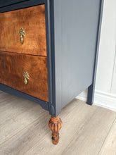 Load image into Gallery viewer, Antique solid wood dresser sideboard buffet credenza nursery storage