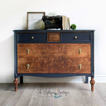 Load image into Gallery viewer, Antique solid wood dresser sideboard buffet credenza nursery storage