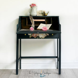 Antique solid wood desk cabinet table vanity