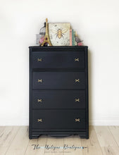 Load image into Gallery viewer, Modern metallic chic solid wood tall dresser nursery storage