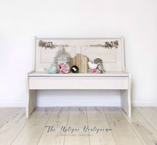 Load image into Gallery viewer, Modern farmhouse cottage chic solid wood church pew bench