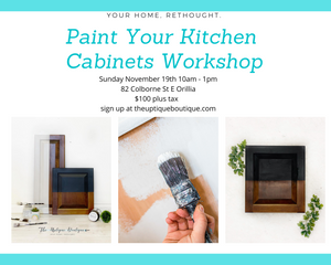 Paint Your Kitchen Cupboards Cabinets Class Workshop Nov 19/23