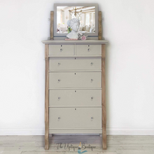 Load image into Gallery viewer, Antique solid wood tall dresser with mirror nursery storage