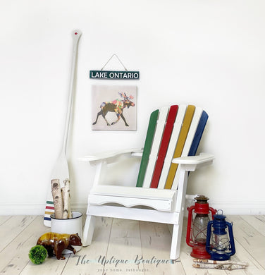 Modern cottage chic solid wood muskoka chair