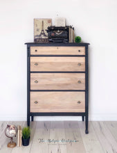 Load image into Gallery viewer, Modern farmhouse solid wood antique tall dresser nursery storage