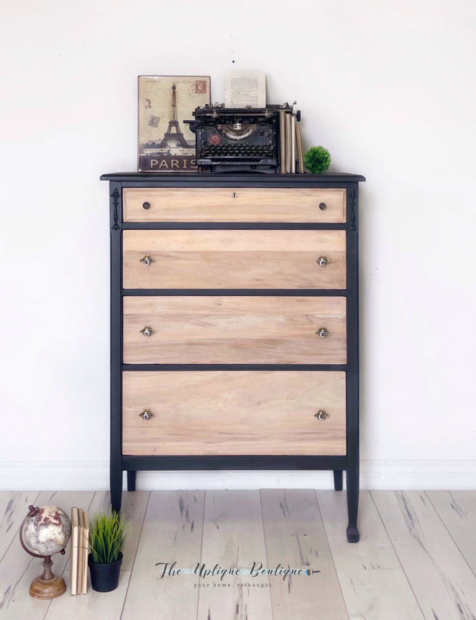 Modern farmhouse solid wood antique tall dresser nursery storage