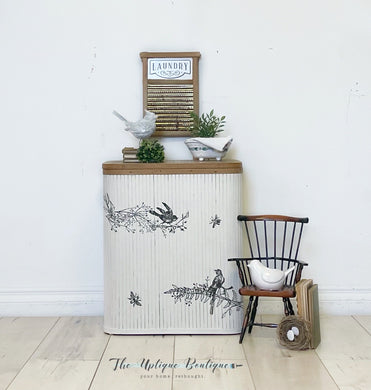 Woodland chic bamboo laundry basket bin