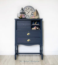 Load image into Gallery viewer, Modern metallic chic solid wood cabinet hutch entryway table storage