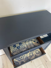 Load image into Gallery viewer, Modern metallic chic solid wood cabinet hutch entryway table storage