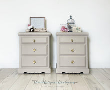 Load image into Gallery viewer, Modern cottage chic solid wood nightstands side tables