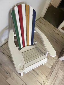 Modern cottage chic solid wood muskoka chair