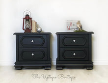 Load image into Gallery viewer, Woodland chic solid wood nightstands side end tables