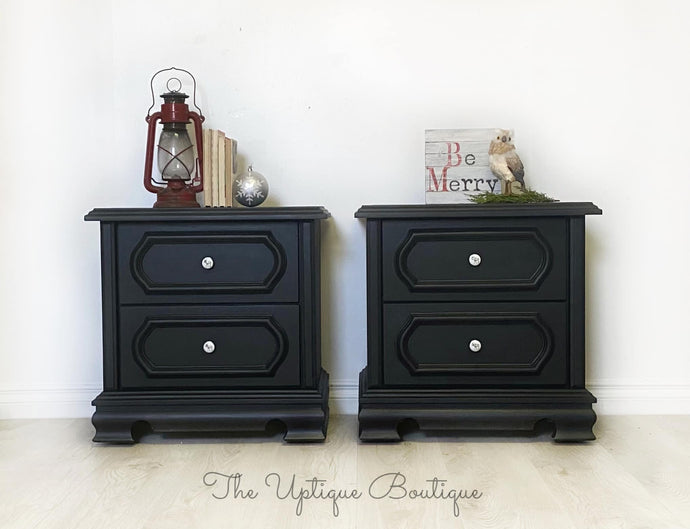 Woodland chic solid wood nightstands side end tables
