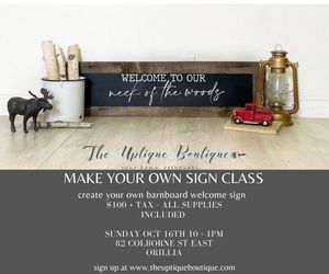 Make Your Own Barnboard Sign Class Workshop October 16th 2022