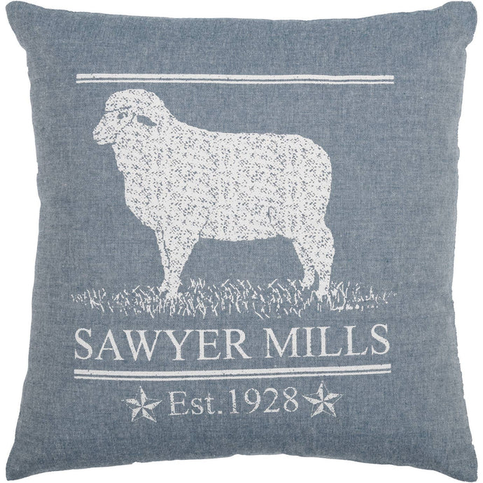 Sawyer Mill Blue Lamb Pillow 18x18