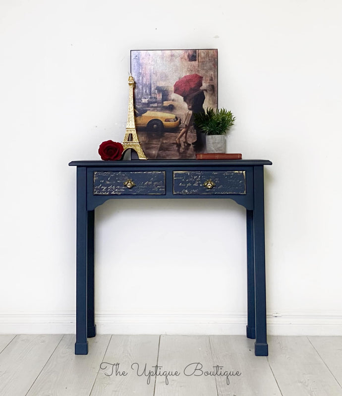 Parisian chic solid wood console entryway hall sofa table