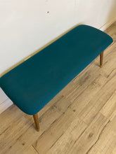 Load image into Gallery viewer, Mid Century Modern solid wood bench stool