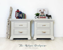 Load image into Gallery viewer, Modern cottage woodland solid wood nightstands side tables end tables