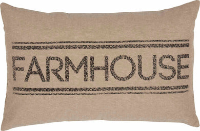 Sawyer Mill Charcoal Farmhouse Pillow 14x22