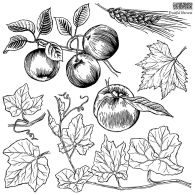 Fruitful Harvest IOD stamp 12 x 12