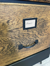Load image into Gallery viewer, Modern vintage solid wood filing cabinet