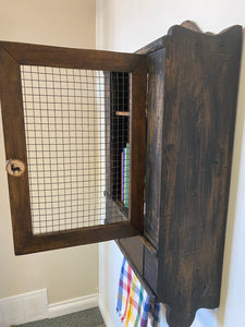 Antique cottage chic solid wood cabinet storage unit