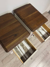 Load image into Gallery viewer, Modern farmhouse solid wood nightstands side tables end tables