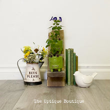Load image into Gallery viewer, Frog themed salvaged plant stand