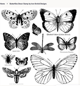 Butterflies IOD Stamp 12 x 12"