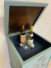 Load image into Gallery viewer, Coastal nautical chic solid wood cabinet storage entryway table wine bar