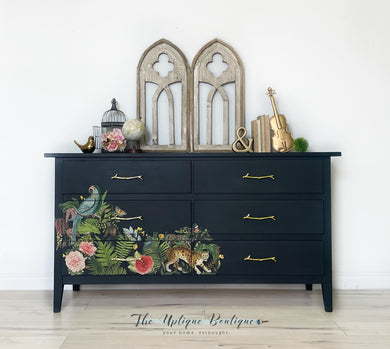 Modern metallic woodland chic dresser sideboard buffet entertainment stand