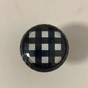 Black and white Buffalo check drawer pulls knobs