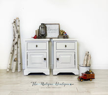 Load image into Gallery viewer, Modern cottage chic solid wood nightstands side tables end tables